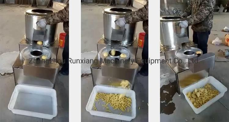 Vegetable Potato Chip Washing Peeling Cutting Slicer Conbined Machine