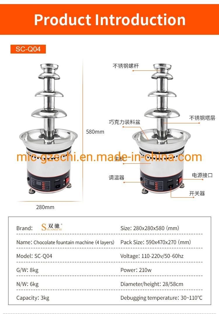 Chocolate Fountain Machine with 5 Tiers Chocolate Melting Fountain Machine