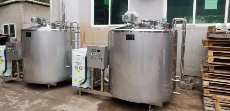 Food Grade Sanitary Milk Cooling Chiling Storage Holding Tank