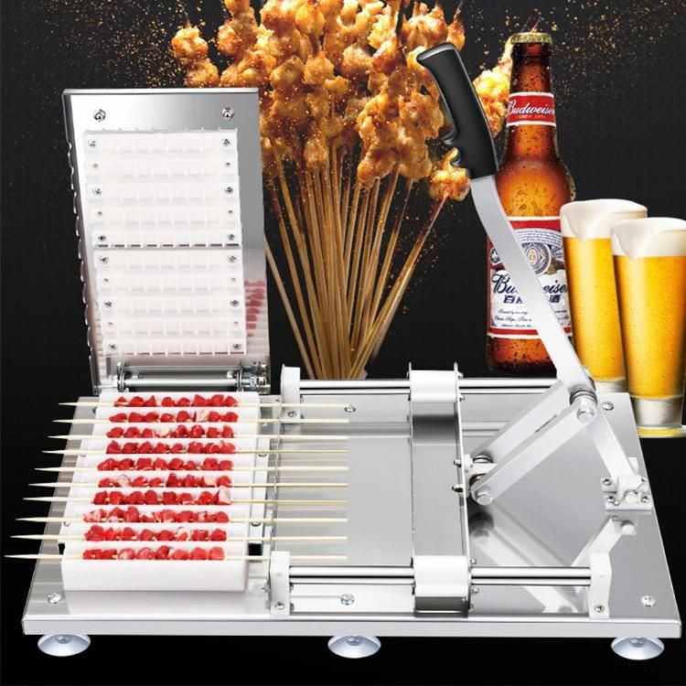 Stainless Steel Meat Wear Stringing Machine Chicken Kebab Making Machine Meat Skewers Machine