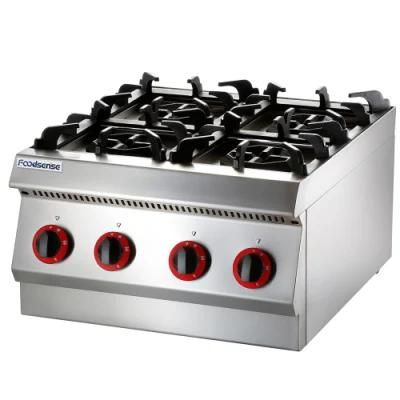 Commercial Kitchenware Counter Top Stainless Steel Gas Cooker