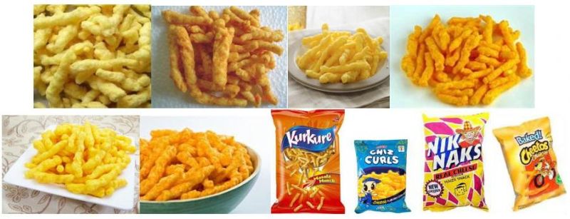 Cheetos Corn Curl Kurkure Snacks Food Extruder Making Machine