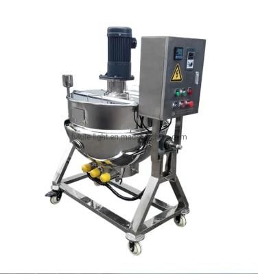 Excellent Stainless Steel Tilting-Type Industrial Jacketed Cooker with Mixer