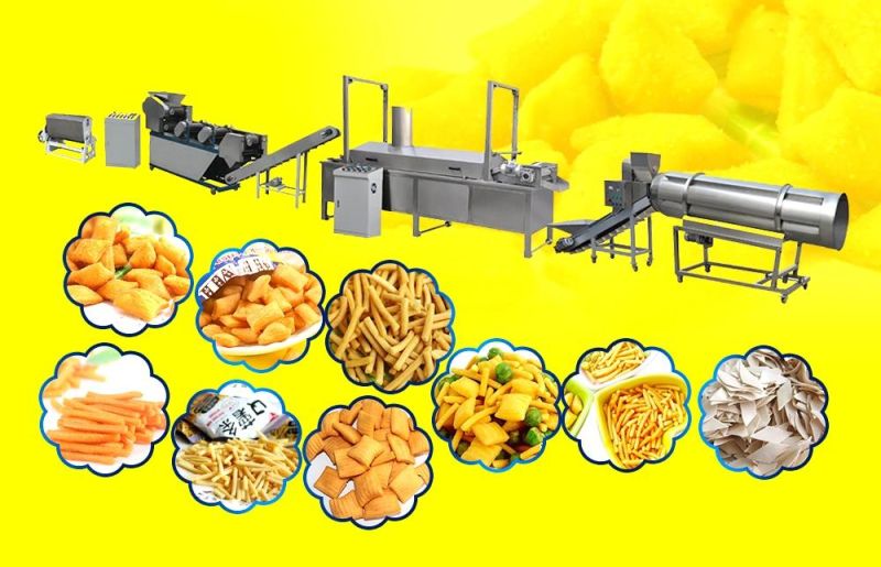 Wheat Flour Chips Snack Machinery Automatic Sala Bugle Snack Production Plant