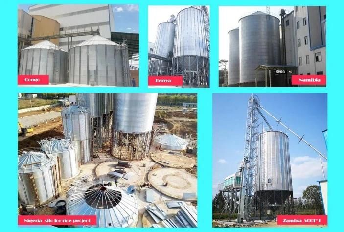 Grain Silo Wheat Maize Silo Bin Galvanized Steel Silos 500tsilo to 3000t Silo