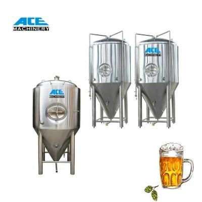 Factory Price Glycol Jacket Beer Fermentation Vessel 1000L 1500L 3000L Isobaric Conical ...