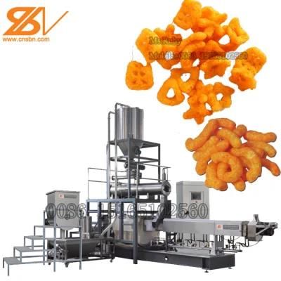 Twin Screw Puff Corn Chips Snacks Food Machine Price