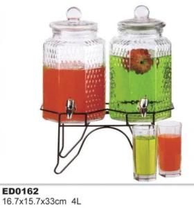 Glass Beverage Dispenser Glass Juice Jar