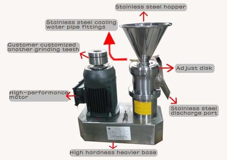 Peanut Groundnut Grinding Colloid Mill Peanut Butter Making Machine