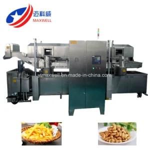 Automatic Potato Chips Crisp Frying Machine Deep Fryer Fish Meat Donut Cashew Nut Frying ...