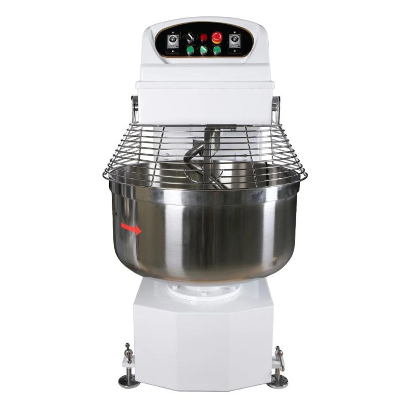 130L Commercial Dough Mixer Spiral Mixer Bread Dough Making Machine Catering Equipment 50kg Flour Capacity