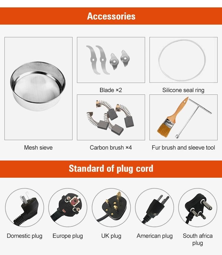 Industrial Food Processor Coffee Grain Spice Grinder Pulverizer Machine Electric Micro Pulverizer Mill with Ce