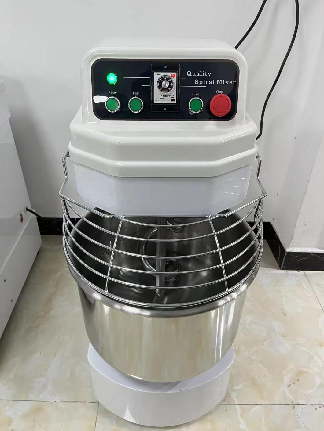 Hongling 21L 8kg Spiral Dough Mixer with Micro-Computer Controller for Baking Bread / Pizza