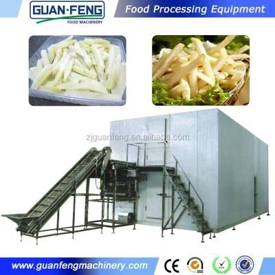 1t IQF Fluidized Quick Freezer Machine for Okra