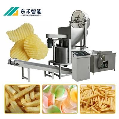 High Efficient Peanut Bean Nut Snack Batch Fryer Frying Machine Stainless Steel Industrial ...