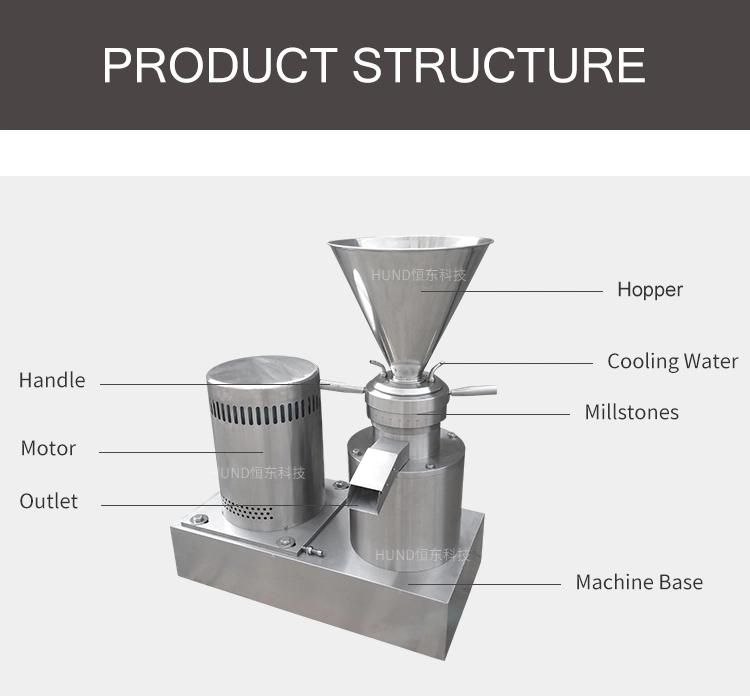 Industrial Wet Coffee Nut Stainless Steel Wet Butter Grinder