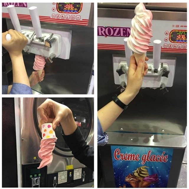 2+1 Flavors Soft Ice Cream Machine with Pre-Cooling