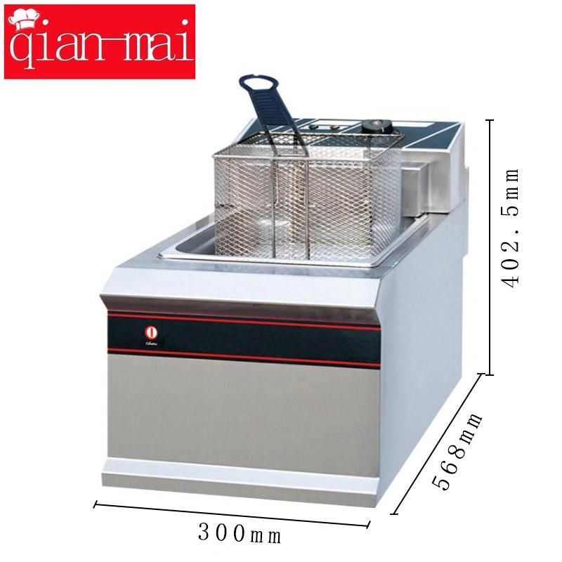 Qianmai Electric Stainless Steel Commercial Chicken Fries Donut Fish Fryer Potato Chips Deep Tank Fryer