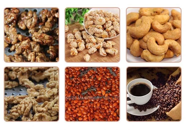 Automatic Honey Coated Peanut Cashew Nuts Walnuts Almond Roasting Frying Processing Machine by Factory in Cheap Price