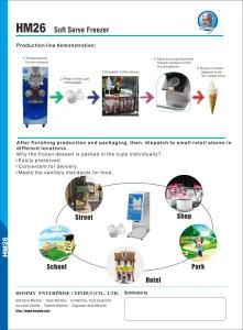 One shot ice cream machine as Hommy Soft Serve Frozen Yogurt on Stand with CE certifiate