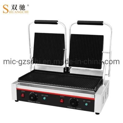 Electric Double Contact Grill Press Grill Non Stick Surface for Sale