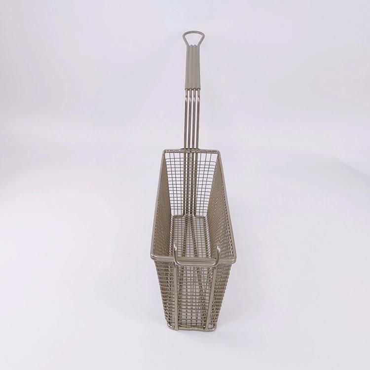 French Fries Basket Strainer Kitchen Accessories Stainless Steel Wire Mesh Fry Basket for Deep Fat Fryer