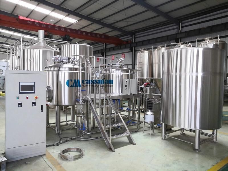 Cassman Stainless Steel 1000L 2000L Industrial Beer Brewery Equipment with Ce TUV