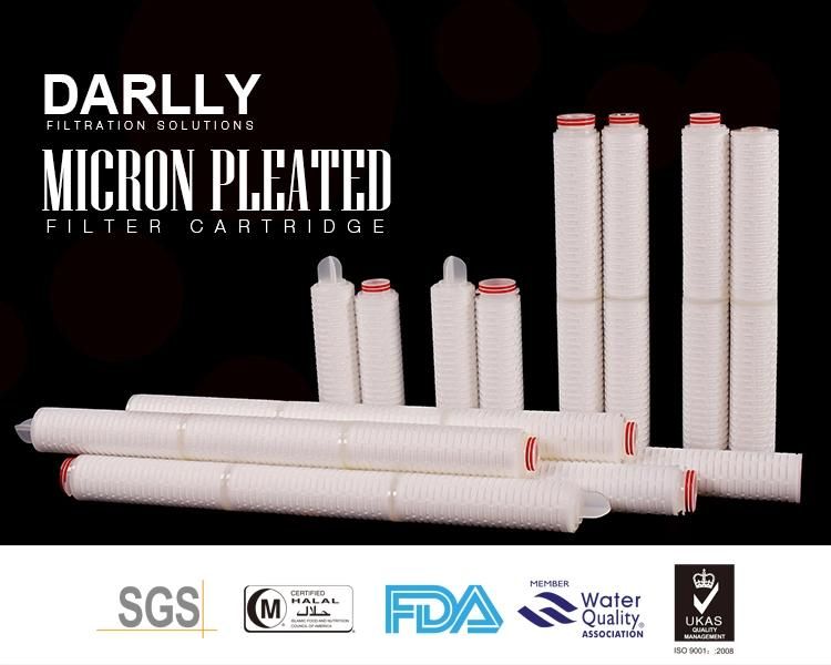 0.01 Micron 10inch PTFE Pleated Filter Cartridge for Vent Fermentation Filtration