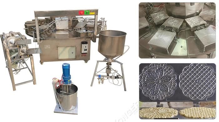 Pakistan Semi Automatic Ice Cream Cones Baking Machine Stroopwafel Equipment