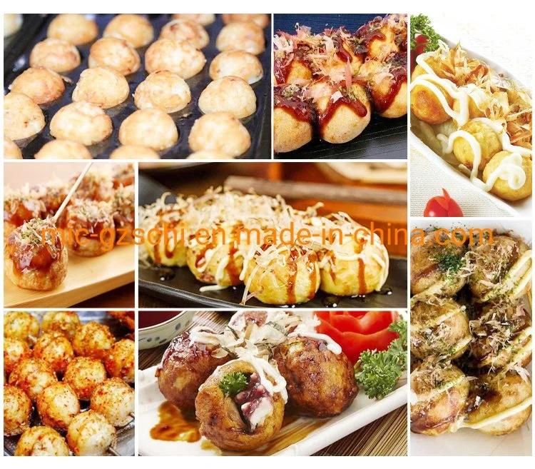 Taiwanese Takoyaki Japanese Style Octopus Ball Barbecue Oven Gas Fish Pellet Grill Machine