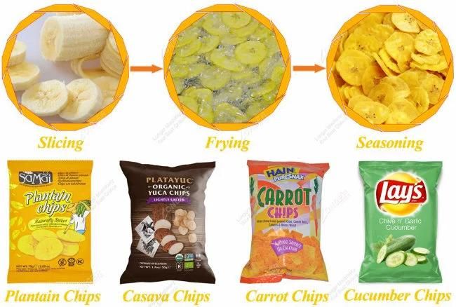 Automatic Yam Chip Machine Plantain Banana Chips Making Machines