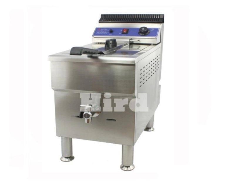 Gas Deep Fryer Single Tank Valve CE Bakery Equipment Catering Equipment