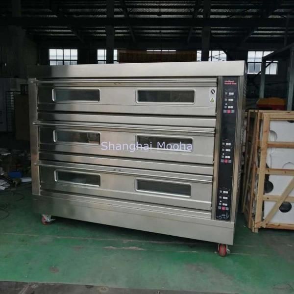 Commercial Medium Bakery Electric 3 Decks 12 Trays Bread Baking Oven Pizza Baking Decks Oven