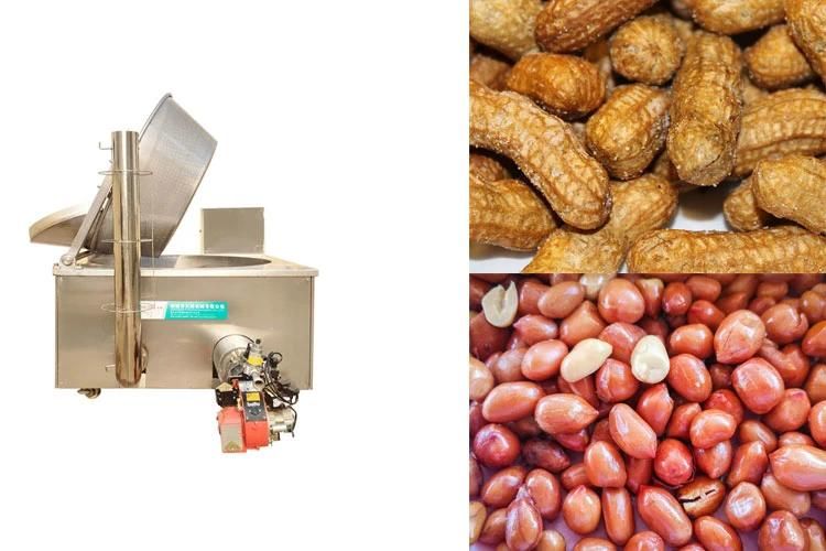 Gas Heating Nuts Fryer Machinery Fried Peanut Frying Machine