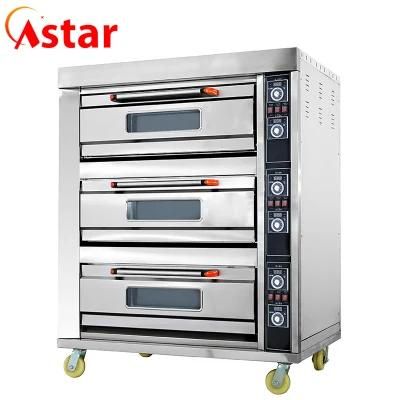 Astar Kitchen Crown 3 Deck 6 Trays Food Bread Bakery Equipment Commercial Electric Baking ...