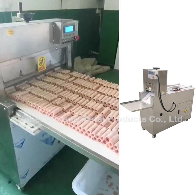 6 Rolls Stainless Steel Frozen Mutton Rolls Meat Slicing Machine