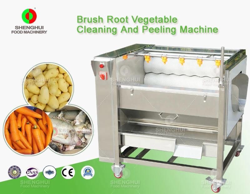 Commercial Turmeric Peeling Machine Brush Ginger Peeler