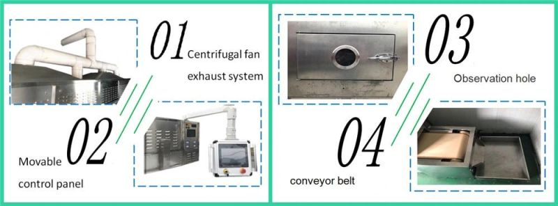 Industrial Stainless Steel Microwave Tunnel Dryer for Spice