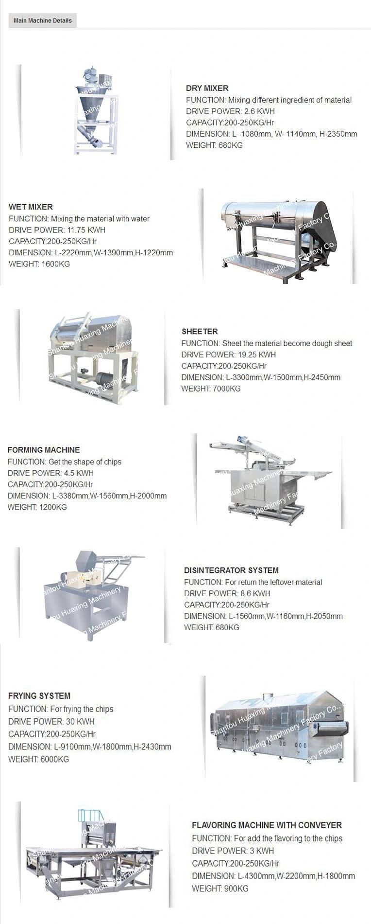 Stackable Potato Chips Making Machine Production Line