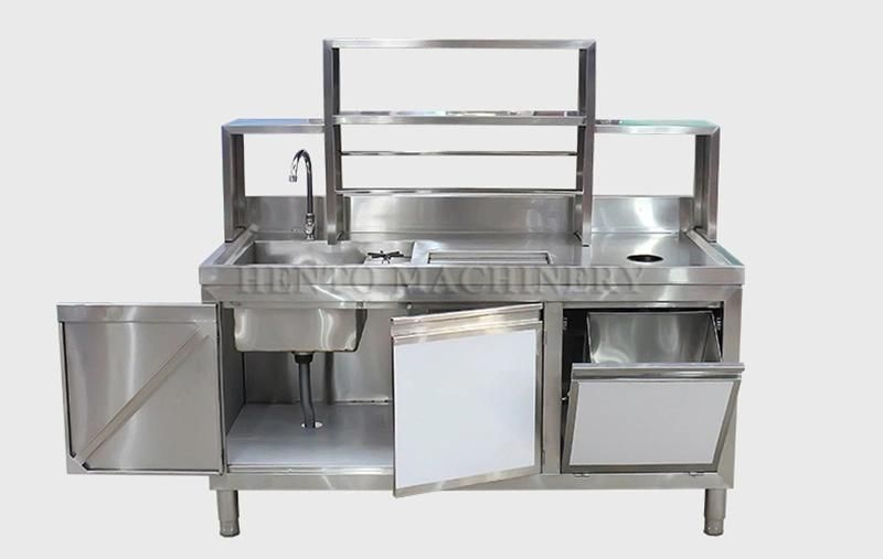 Commercial High Quality Milk Tea Working Table / Stainless Steel Milk Table Processing Table / Milk Tea Workbench