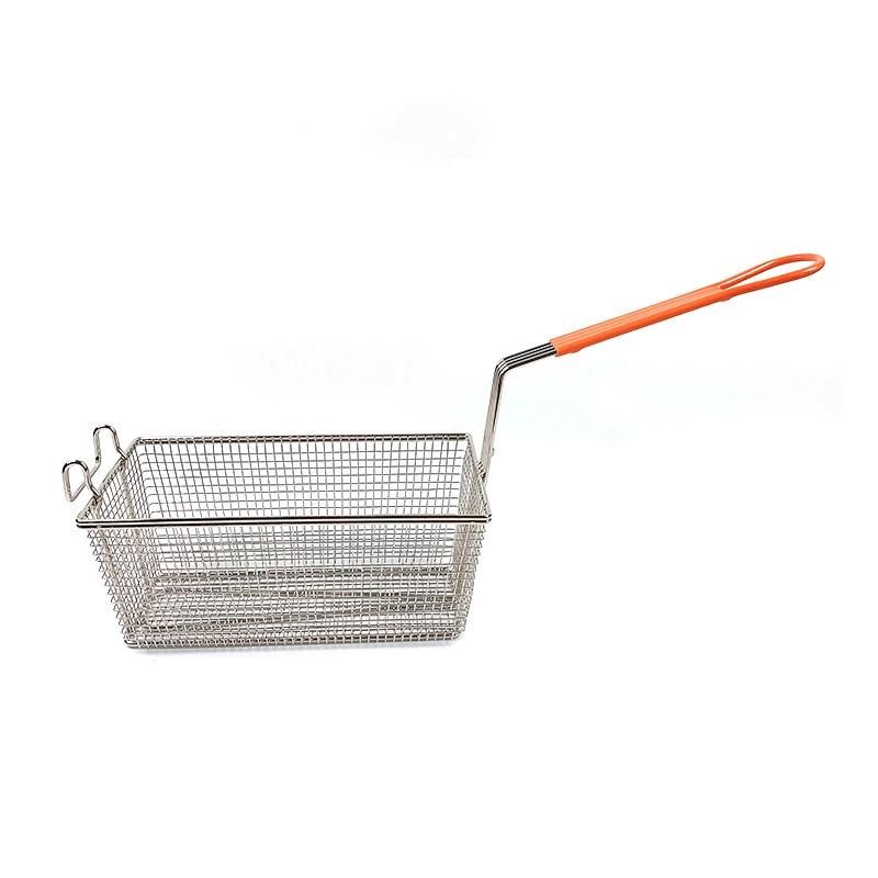 Commercial Rectangular Deep Fryer Basket with Front Hook