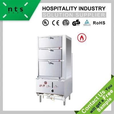 Multi-Purpose 3-Drawer Gas Cooking Steamer