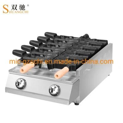 Gas Open Mouth Fish Cake Machine Taiyaki Waffle Machine