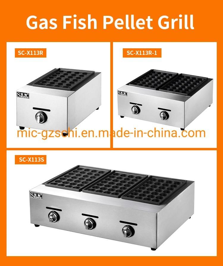 Taiwanese Takoyaki Japanese Style Octopus Ball Barbecue Oven Gas Fish Pellet Grill Machine