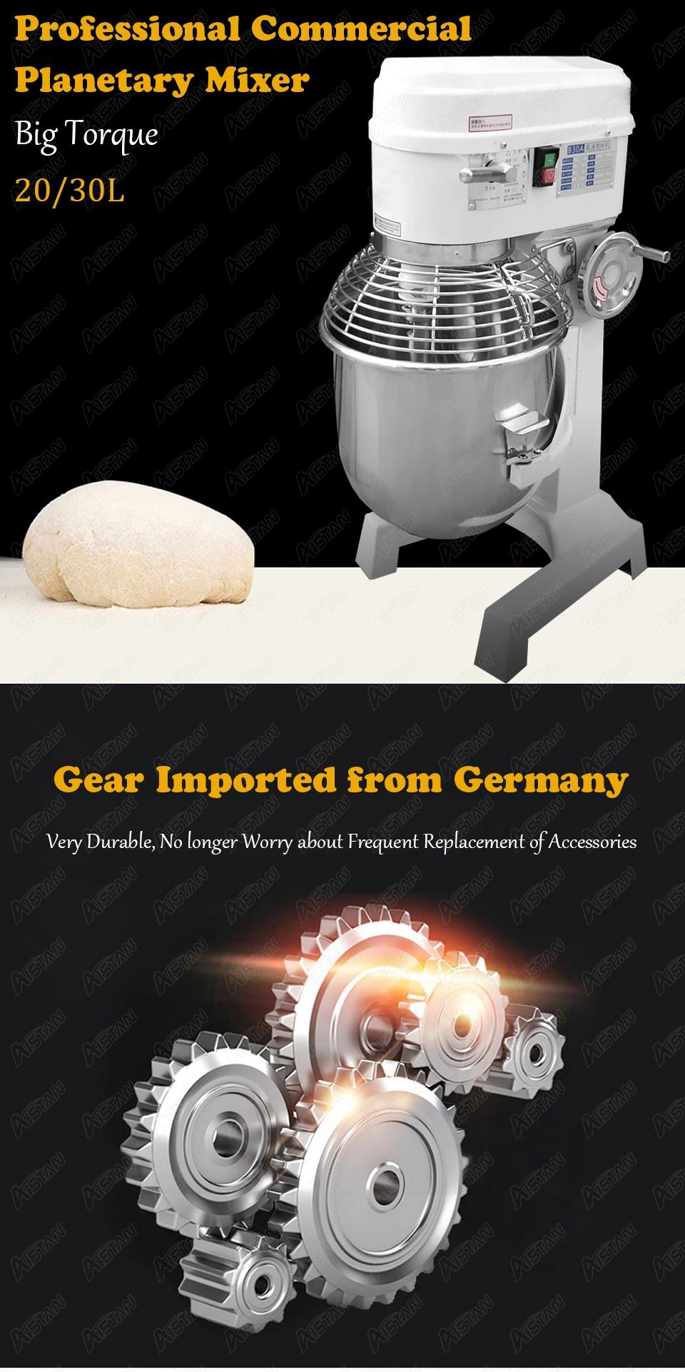 B20A Commercial Electric 20L Food Mixer Planetary Mixer Dough Mixer Machine for Dough Kneading/ Egg Beating/Food Mixing