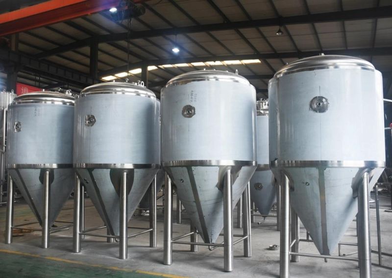 2000L Fermentation Vessel SS304 Beer Fermenter Conical Cooling Tank