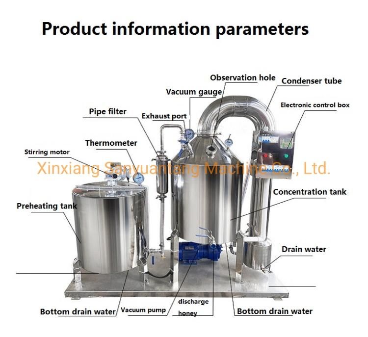 Honey Filter Concentrator Machine Small Honey Processing Equipment