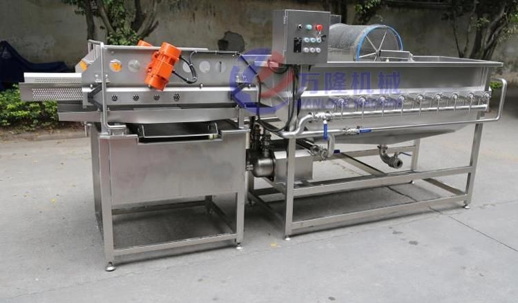 Spinach Cutting Line with Bubble Washing, Vibration Dehydration Vegetable Washing Processing Line