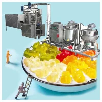 Vitamin Gummy Bear Candy Making Machinery Soft Gel Gummy Candy Production Line