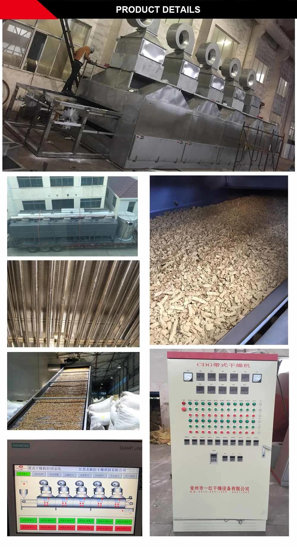 Vibrating Belt Drying Machine for De-Watering Vegetable, Particle Feed, Monosodium Glutamate